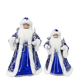 Año Nuevo <span class=keywords><strong>ruso</strong></span> Lujo Papá Noel Diseño personalizado Oro azul Reutilizable Ecológico Papá Moroz Bolsa de regalo Decoración interior Muñeca - Product Image 1