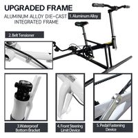 Vélo aquatique ponton plat monoplace avec cadre en aluminium et plateforme avant gonflable, rapide, pliable, pour hôtel, de Chine Lumark
