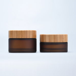 Packaging <strong>Container</strong> 30g 50g 100g 150g 8oz <strong>Bamboo</strong> Body Butter Face Cream Frosted Cosmetic Glass Jars With <strong>Bamboo</strong> Wooden Lid - Product Image 5