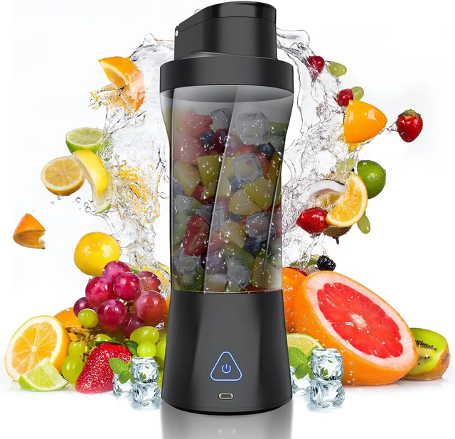 2025 Rechargeable 12V Portable 2-in-1 Blender & Juicer 6000mAh Battery Stainless Steel Blades USB Car Use 700ml Capacity