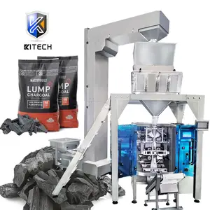 Automatic Gusset Bag Filling Weighing Bagging Packaging Packing Machine For Charcoal