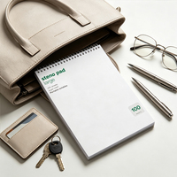 Libreta/Diario Espiral Grande Personalizable de Fábrica, 96 Hojas, Rayado Legal, Portátil para Reuniones de Oficina y Toma de Notas Diarias
