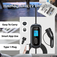 Chargeur EV portable 3,6 kW neuf 3,5 kW avec prise Schuko Type 1 & 2 GBT, contrôle par application