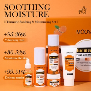 Özel etiket 7 adet cilt bakımı setleri kadınlar güzellik nemlendirici Anti-Aging akne zerdeçal yüz bakımı seti - Product Image 3