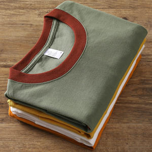 LYN9040 Nuevo diseño personalizado de alta calidad 100% algodón suelto ajuste pequeño hombro en blanco de gran tamaño hombres Ringer camiseta - Product Image 3