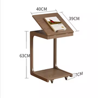 Sofá en forma de C de madera maciza de lujo moderno, mesa de centro lateral, escritorio de esquina, escritorio ajustable con ruedas, escritorio para ordenador portátil