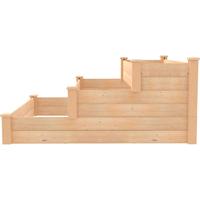Kit de lit surélevé en bois extérieur pour fleurs et plantes