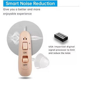 JINGHAO D12 Mini BTE 16 canais aparelhos auditivos digitais recarregáveis binaurais BTE com doca de carregador USB - Product Image 6