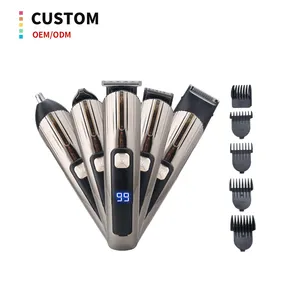Hot Sale 5 In 1 Cordless Nose Trimmer Men's Set Rechargeable Sideburn Body Hair Trimmer Full Set