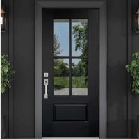 Porte d'entrée en acier sur mesure, moderne et luxueuse, insonorisée et écoénergétique pour villa de luxe