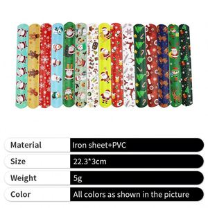 2024 Christmas Gift Slap Bracelet Party Band Circle Kids Holiday Wrist Snap Band for Children - Product Image 3