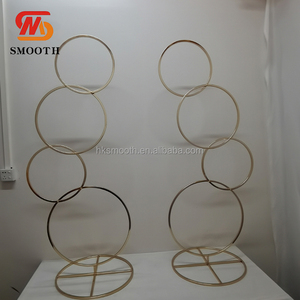 Arco de Metal Dorado para Decoración de Bodas, Soporte Circular para Centros de Mesa - Product Image 2