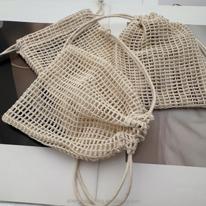 Bolsas de <span class=keywords><strong>malla</strong></span> de algodón reutilizables orgánicas de primera calidad para jabón hecho a mano, bolsas de <span class=keywords><strong>malla</strong></span> lavables con velas para verduras con cordón - Product Image 5