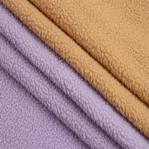 2300 New Sherpa Fleece Hoodies Cotton Polyester Fleece Single Polar Fleece Fabric For Sweatshirt