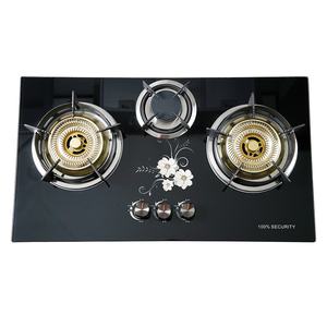 Cuisinière à <span class=keywords><strong>gaz</strong></span> pour usage domestique, export transfrontalier, panneau en cristal noir, protection verrouillage enfant, allumage électronique par impulsion + <span class=keywords><strong>gaz</strong></span> - Product Image 5