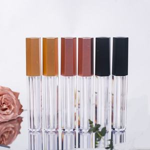 Wholesale 4ml Lip Gloss Tube Black Lip Gloss Tube Unique Empty Lip Gloss Tubes Square Glossy Empty <b>Thin</b> Cosmetic Package - Product Image 1