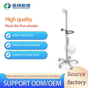 Carrinho portátil portátil para hospital, carrinho móvel de cinco rodas, suporte de fábrica de alta qualidade, personalização OEM/ODM