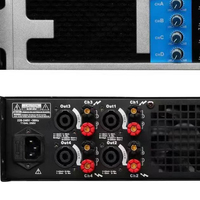 Amplificateur de puissance numérique 4 canaux CA6400 7000W de pointe pour scène et karaoké, 4x850 Watt RMS 20-20KHz pour caisson de basses et haut-parleur 2 voies 3200W