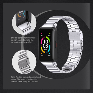 Bracelet de montre intelligente en acier inoxydable massif Milan Buckle pour <span class=keywords><strong>Huawei</strong></span> <span class=keywords><strong>Band</strong></span> <span class=keywords><strong>6</strong></span> Global - Product Image 3