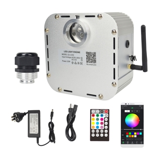 32W RGBW Twinkle <span class=keywords><strong>LED</strong></span> fiber optic Lights kit <span class=keywords><strong>28</strong></span>-<span class=keywords><strong>Key</strong></span> RF điều khiển từ xa cho trần ánh sáng sao headliner hiệu ứng âm nhạc cáp quang - Product Image 2
