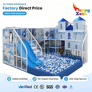 Solution de terrain de jeux intérieur pour enfants sur le thème <span class=keywords><strong>du</strong></span> château de glace, personnalisable, pour café pour enfants haut de gamme, certifiée CE ASTM - Product Image 1