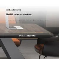 Grande table de réunion pour employés, table de conférence moderne et simple, ensemble de chaises, table de réception de bureau 20+