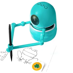 Pre-school educational drawing teaching children painting robot set English sight word and math learning robot toys for kids