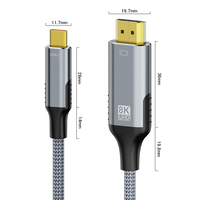 Cable USB-C a HDMI de Ultra Alta Velocidad, Alta Calidad, 1M 2M 3M, 8K/60Hz, USB-C Macho a HDTV Macho, Sin Reseñas Aún, 10 Vendidos