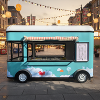 Remorque mobile pour snacks et bonbons avec cuisine complète pour la restauration rapide, hamburgers, hot-dogs, pizzas, café, chariot de bar
