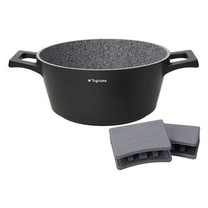 Casseruola Alluminio antiaderente (24cm) AMBIZIOSA Nero e Grigio pietra WL7915CGRTG - Product Image 1