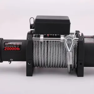 12V 24V vehicular Tời điện 20000lbs lbs off road xe trailer dây dây tời điện với điều khiển từ xa