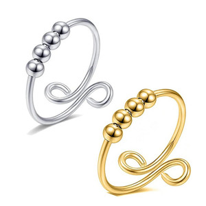 <span class=keywords><strong>Anillo</strong></span> giratorio de acero inoxidable SC 2022 para <span class=keywords><strong>hombre</strong></span> y mujer, sortija antiestrés para aliviar el estrés - Product Image 1