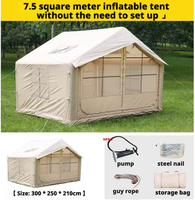 Tente de camping gonflable d'extérieur, imperméable, pour glamping, tente gonflable pop-up, chapiteau gonflable portable, maison de luxe