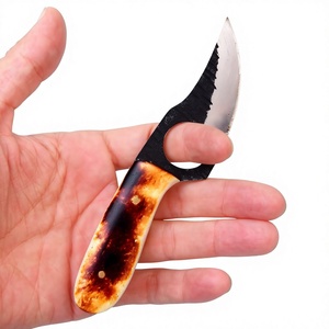 Couteau à dépecer, petit couteau de chasse à lame fixe, couteau à dépecer les os en acier au carbone, lame de 3 pouces, équipement de camping en plein air, lame fixe - Product Image 3
