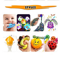 Jouet promotionnel 5,5 cm, boule anti-stress colorée en forme de dim sum, jouet sensoriel à presser, boule de pâte anti-stress