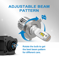 NAO-faro de luz Led 6500K, 7200LM, S3, H11, reemplazo de halógeno y lente de xenón, Mini bombillas H4, H11, H7