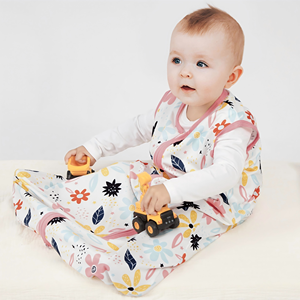 Organic Cotton Fabric Winter <b>Newborn</b> Sleeping Sack Baby Wearable <b>Blanket</b> with 2-Way Zipper - Product Image 6