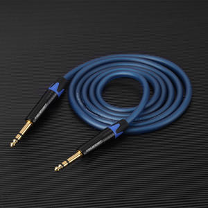Cable de audio TRS blindado con lámina trenzada de 6,35 mm macho a macho para amplificador de guitarra eléctrica - Product Image 1