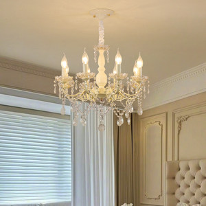 Lampadario in Cristallo Stile Francese, Lussuoso LED per Sala da Pranzo, Camera da Letto, Comodino, Stanza delle Ragazze, Illuminazione Accogliente per Casa Vacanze, Garanzia 2 Anni - Product Image 2