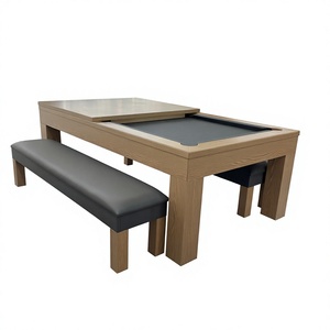 Table de billard commerciale pliable en bois massif avec poches en cuir, style américain, 7/8 pieds, modèle 2026, populaire et en promotion - Product Image 3