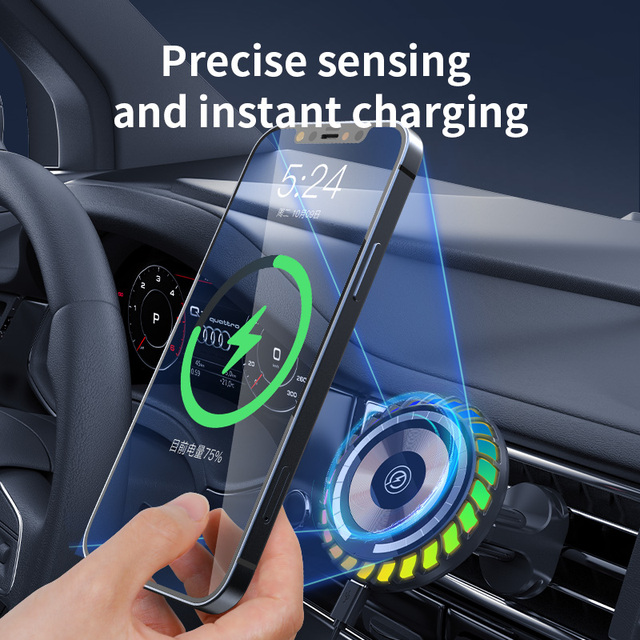 Multifunctional 15W Wireless Magnetic Charger Holder Car Magsafing Air Vent Charging Mount Bracket 10W for Iphones