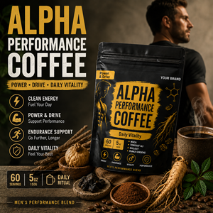 Mélange fonctionnel énergétique pour hommes OEM : Maca, Tongkat Ali, café instantané en poudre, supplément de Shilajit pour soutenir l'endurance masculine - Product Image 1