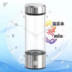 420ml 휴대용 충전식 에코 알칼리성 물 이온화 기계 유리 물병 풍부한 수소 발생기 수소 물병 - Product Image 6