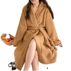 Batas de mujer de invierno, suaves, elegantes, tipo cárdigan, camisones, pijamas de bambú, batas de dormir. - Product Image 2