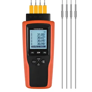 DC-YET-640L 4 kanal veri kaydedici endüstriyel yüksek sıcaklık T K tipi termokupl termometre