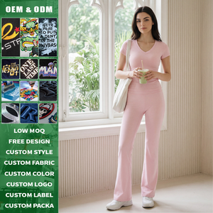 Leggings de yoga taille haute respirants personnalisés avec logo de haute qualité pour femmes, idéaux pour le fitness, le Pilates, les voyages et les loisirs, avec support pour petites commandes - Product Image 1