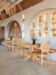 Meubles de <span class=keywords><strong>restaurant</strong></span> modernes en bois massif, ensemble table et chaises de café, meubles de <span class=keywords><strong>restaurant</strong></span> commerciaux les plus vendus pour les cafés - Product Image 3