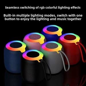 Mini haut-parleur intelligent portable, étanche, sans fil, Hi-Fi, avec basses RGB LED, pour les fêtes en plein air, les jeux de voiture et l'utilisation mobile - Product Image 2
