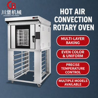 Four à convection rotatif électrique à 5 plateaux, four rotatif commercial pour boulangerie avec support pour la cuisson du pain et des pâtisseries