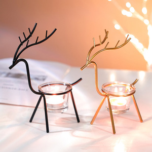Deer Candle Holder Iron Candlestick Home Decoration Valentine'S Day Gift Durable Metal Candle Holder - Product Image 2